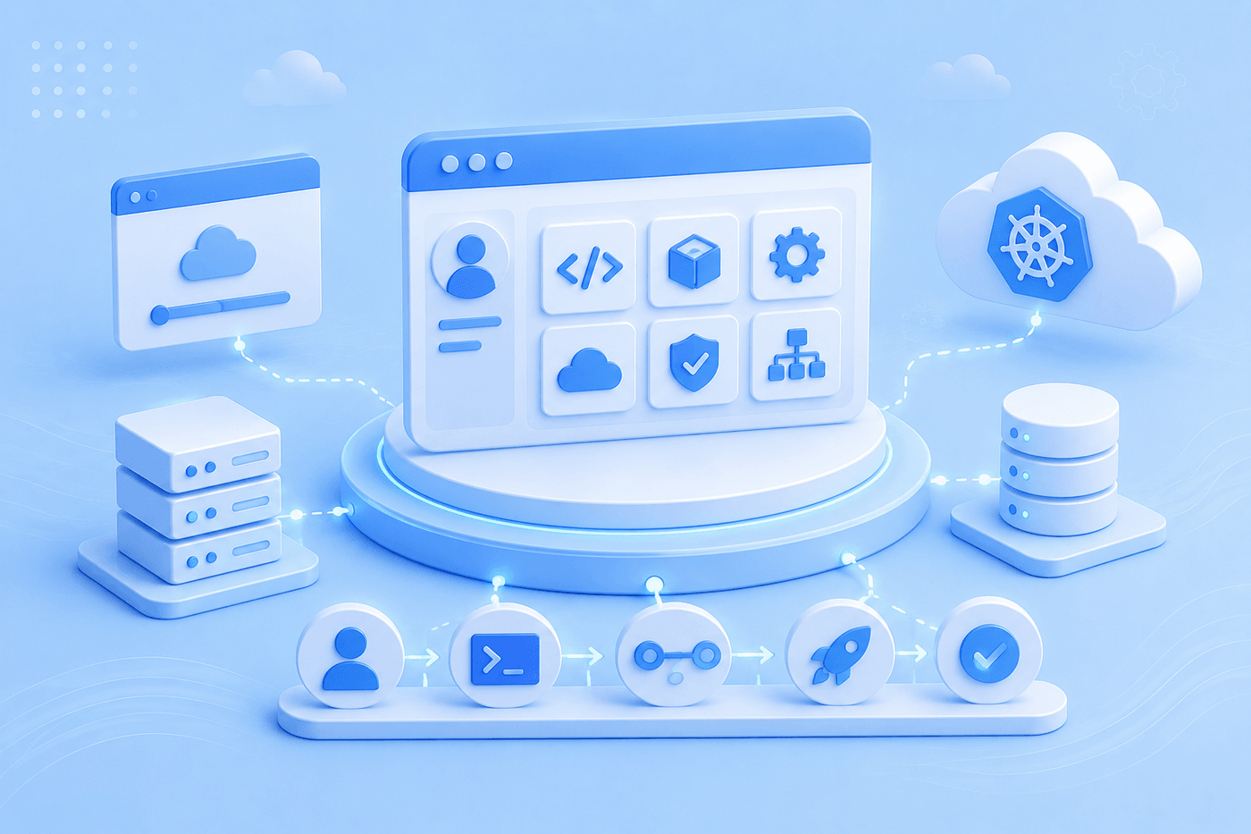 Multi-application deployment platform illustration